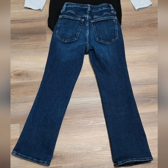 Madewell Curvy Kick Out High Rise Stretch Dark Wash Blue Jeans Size 25 - Picture 7 of 15